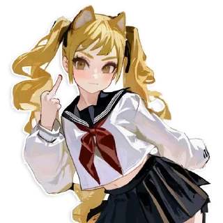 🖕 emoji クロスちゃんのStIcKeR Telegram sticker 8 of 12