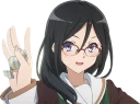 😏 emoji Asuka Tanaka Telegram sticker 5 of 26