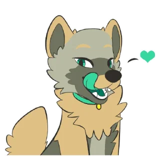 😍 emoji Broiz the Wolf Telegram sticker 18 of 93