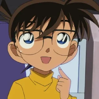 ☝️ emoji Edogawa Conan @Ran_nee_chan Telegram sticker 11 of 30