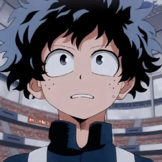 😬 emoji @animecuteth Deku Telegram sticker 8 of 35