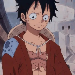 😔 emoji Luffy @animecuteth Telegram sticker 14 of 16