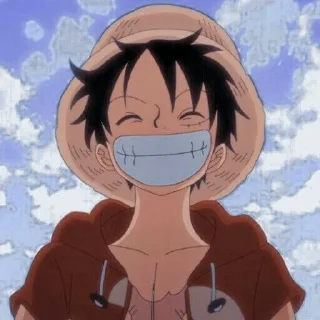 😁 emoji Luffy @animecuteth Telegram sticker 9 of 16