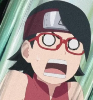 🍓 emoji @stikeranimex - uchiha sarada Telegram sticker 10 of 20