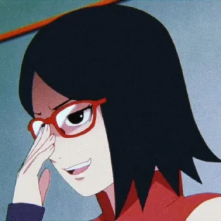 🍓 emoji @stikeranimex - uchiha sarada Telegram sticker 12 of 20
