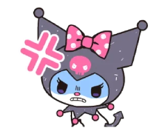 👿 emoji Kuromi: cute & stylish — @slyhterin Telegram sticker 24 of 25