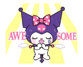 👿 emoji Kuromi: cute & stylish — @slyhterin Telegram sticker 15 of 25