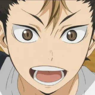 🏐 emoji 𓄼 Yuu Nishinoya 𑂻𑂴 @nicoyazawaa 𖥻 Telegram sticker 21 of 30