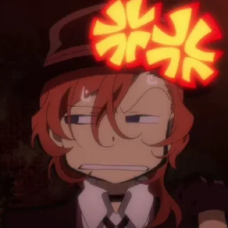 🎩 emoji Chuuya nakahara :: @cylsdiarys Telegram sticker 22 of 30