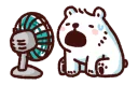 😵 emoji 白白日記 · 好熱啊! Telegram sticker 5 of 24