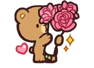 💐 emoji Milk Mocha Bears Telegram sticker 12 of 21