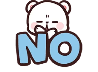 🙅‍♀ emoji Milk Mocha Bears Telegram sticker 10 of 21