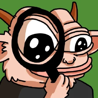 🔍 emoji GOAT Telegram sticker 17 of 40