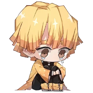 😭 emoji Demon Slayer Chibi @AnimeOcean_GiFs Telegram sticker 6 of 55