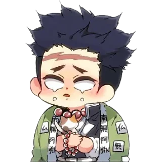 😭 emoji Demon Slayer Chibi @AnimeOcean_GiFs Telegram sticker 16 of 55