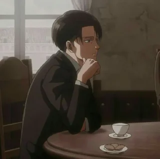 😱 emoji Levi Ackerman Telegram sticker 8 of 13