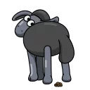 💩 emoji Black Shaun @Stickersey Telegram sticker 18 of 24