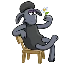 😌 emoji Black Shaun @Stickersey Telegram sticker 22 of 24