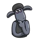 🤔 emoji Black Shaun @Stickersey Telegram sticker 8 of 24