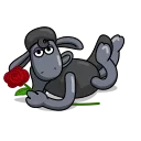 🌹 emoji Black Shaun @Stickersey Telegram sticker 15 of 24