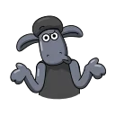 🤨 emoji Black Shaun @Stickersey Telegram sticker 9 of 24