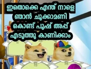 💪 emoji doge malayalam Telegram sticker 6 of 120