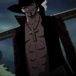 ⛓ emoji Dracule Mihawk @catboiis Telegram sticker 19 of 35