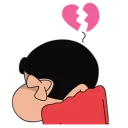 💔 emoji Crayon Shin-chan @stickerscar Telegram sticker 20 of 40