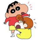 😭 emoji Crayon Shin-chan @stickerscar Telegram sticker 23 of 40