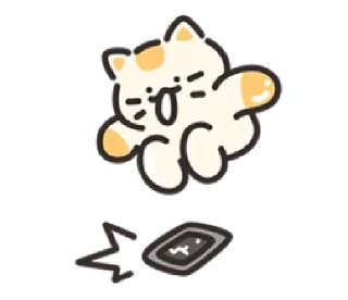 😄 emoji jelly cat cheese! | @cutestickers4you Telegram sticker 5 of 24