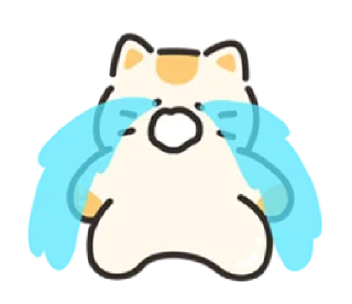 😭 emoji jelly cat cheese! | @cutestickers4you Telegram sticker 21 of 24