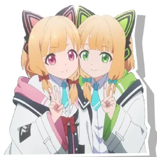 Sticker from Midori & Momoi @Anak_kucing_stiker
