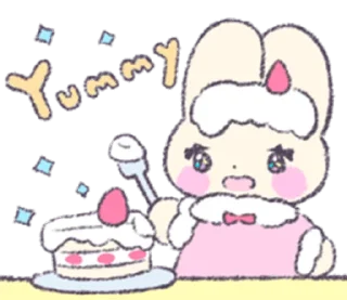 🍓 emoji berry cake bunny | @cutestickers4you Telegram sticker 19 of 22