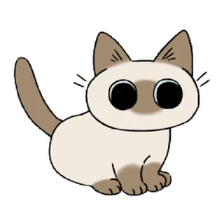 😊 emoji @ikmut 🍇♥️” .. Siamese Cat Azuki! Telegram sticker 17 of 75
