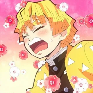❄️ emoji Agatsuma zenitsu @anime_stickers_alone Telegram sticker 24 of 59