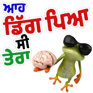 🧠 emoji ਪੰਜਾਬੀ Pack-2 @PunjabiSticker Telegram sticker 16 of 55