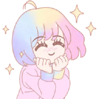 🤩 emoji merry girl | @cutestickers4you Telegram sticker 7 of 16