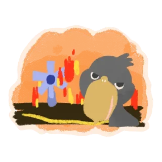 😏 emoji 鯨頭鸛 Shoebill Telegram sticker 14 of 50