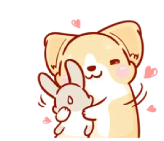 🥰 emoji corgi in-love | @cutestickers4you Telegram sticker 20 of 37