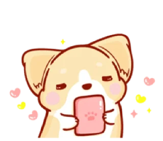 😚 emoji corgi in-love | @cutestickers4you Telegram sticker 15 of 37