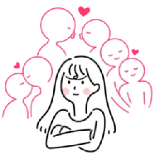 😤 emoji minimalist's love | @cutestickers4you Telegram sticker 14 of 40