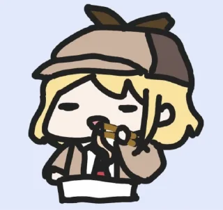 🔎 emoji amelia watson by @hunnaAa Telegram sticker 6 of 18