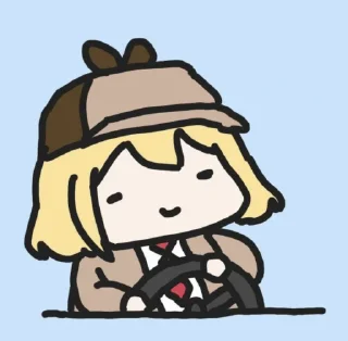 🔎 emoji amelia watson by @hunnaAa Telegram sticker 8 of 18