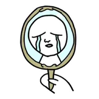 ⚪️ emoji sad blob | @phstickerpackganern Telegram sticker 10 of 40