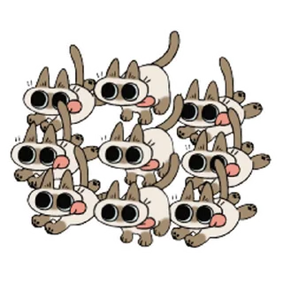 😊 emoji @ikmut 🍇♥️” .. Siamese Cat Azuki! Telegram sticker 19 of 75