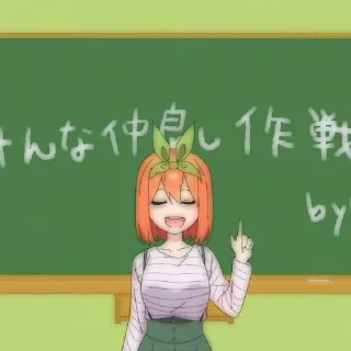 🍊 emoji Nakano Yotsuba: @yukiesticker Telegram sticker 16 of 55