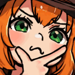 🤔 emoji @MiyamotoakiraXD & SHIINA 💘 Telegram sticker 16 of 54