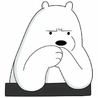 😔 emoji ice bear gemay : : @slowcly Telegram sticker 16 of 25