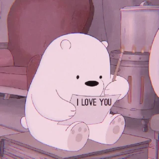 Sticker from ice bear @STARGLAMOUR