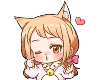 😘 emoji cat-like lover | @cutestickers4you Telegram sticker 18 of 29